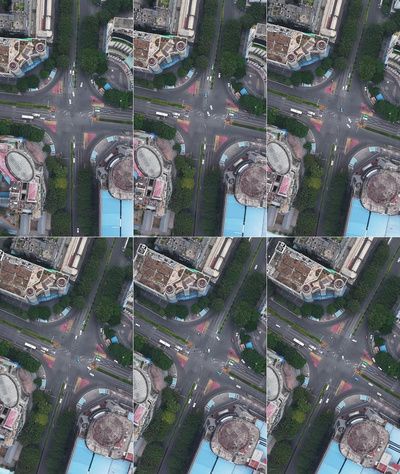 实拍视频素材竖屏航拍俯拍桂林城市交通视频实拍