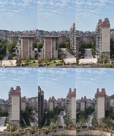 竖屏航拍城市别墅住宅小区航拍实拍视频素材