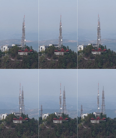 竖屏航拍高山5G信号塔航拍实拍视频素材