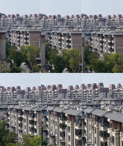 竖屏航拍城市别墅住宅小区航拍实拍素材