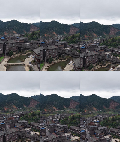 竖屏航拍广西柳州程阳八寨5A景区航拍实拍素材