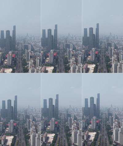 竖屏航拍广西南宁东盟商务区建筑实拍素材