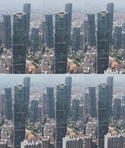 竖屏航拍广西南宁东盟商务区建筑视频实拍