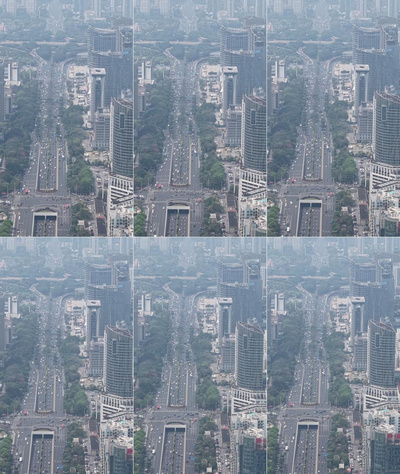 广西祭祀实拍视频素材竖屏航拍广西南宁东盟商务区建筑实拍素材