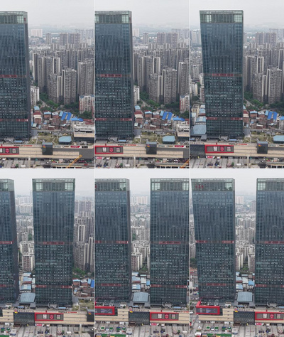 竖屏航拍广西南宁东盟商务区建筑实拍视频素材