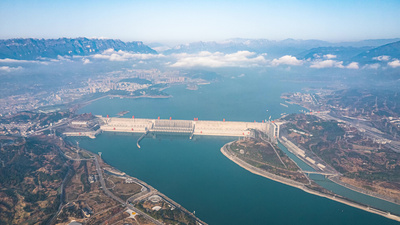 实拍视频素材8K壮美三峡大坝超级水利工程壮丽山河航拍延时