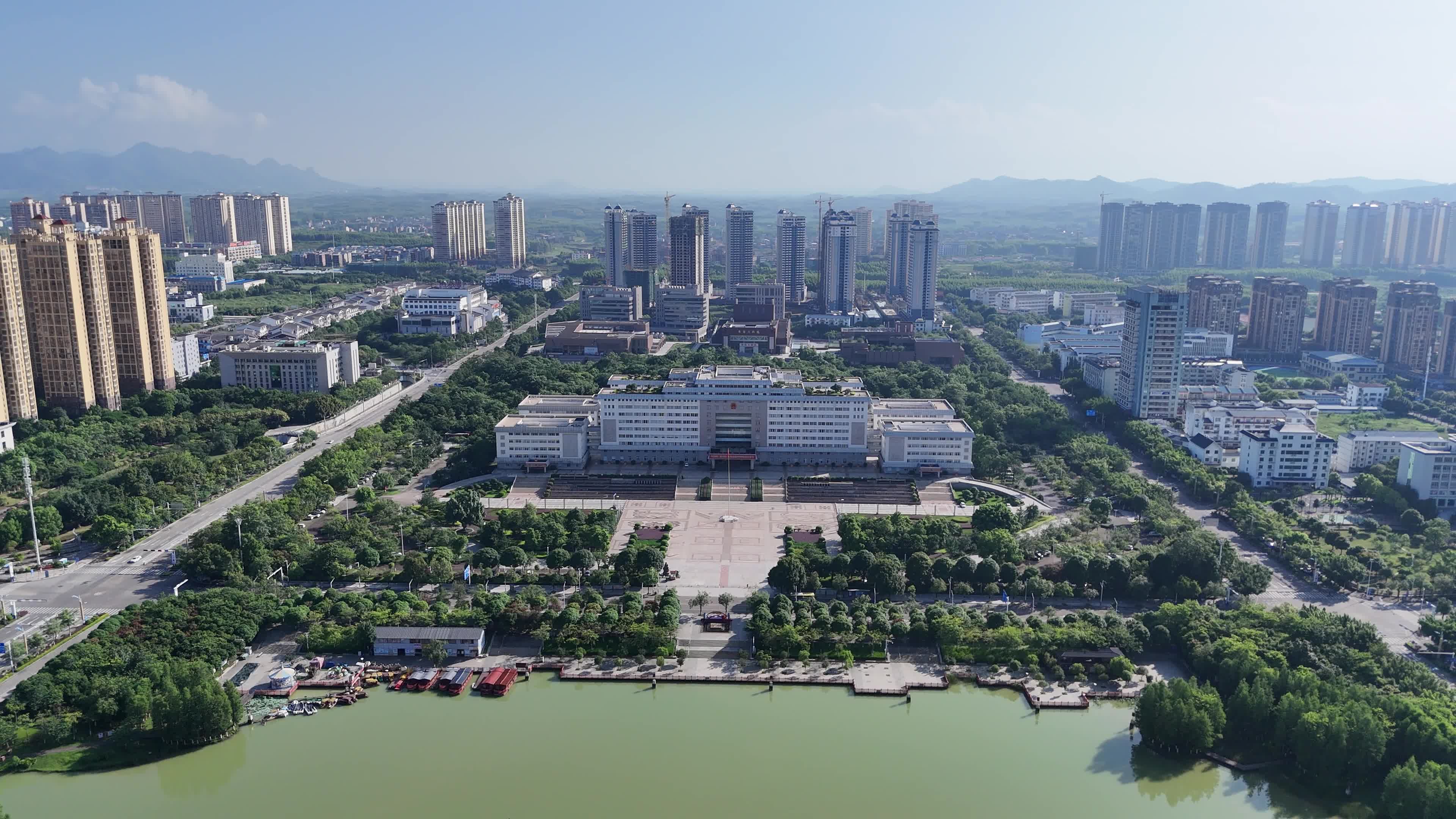 广西来宾市政府航拍