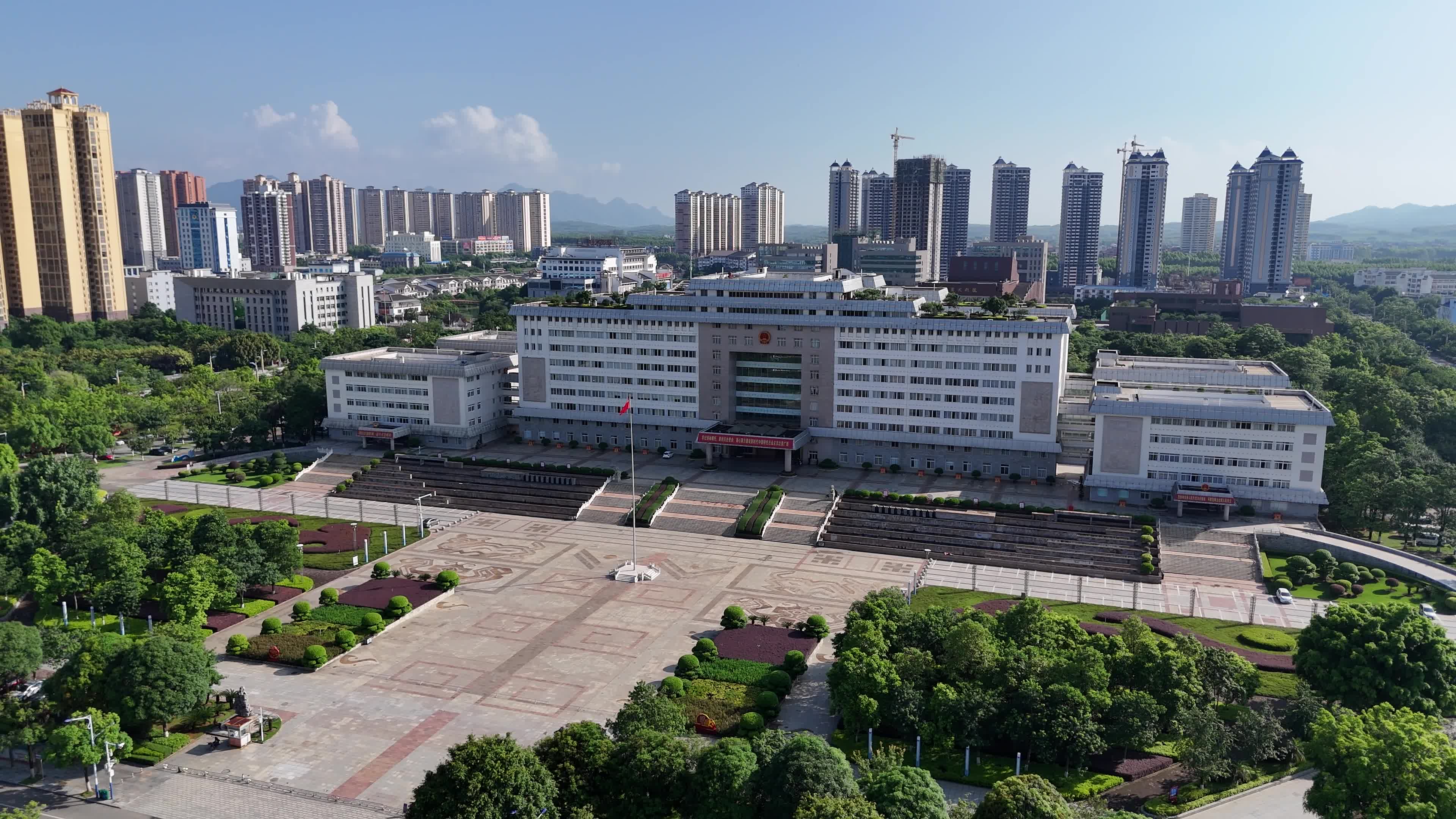 广西来宾市政府航拍