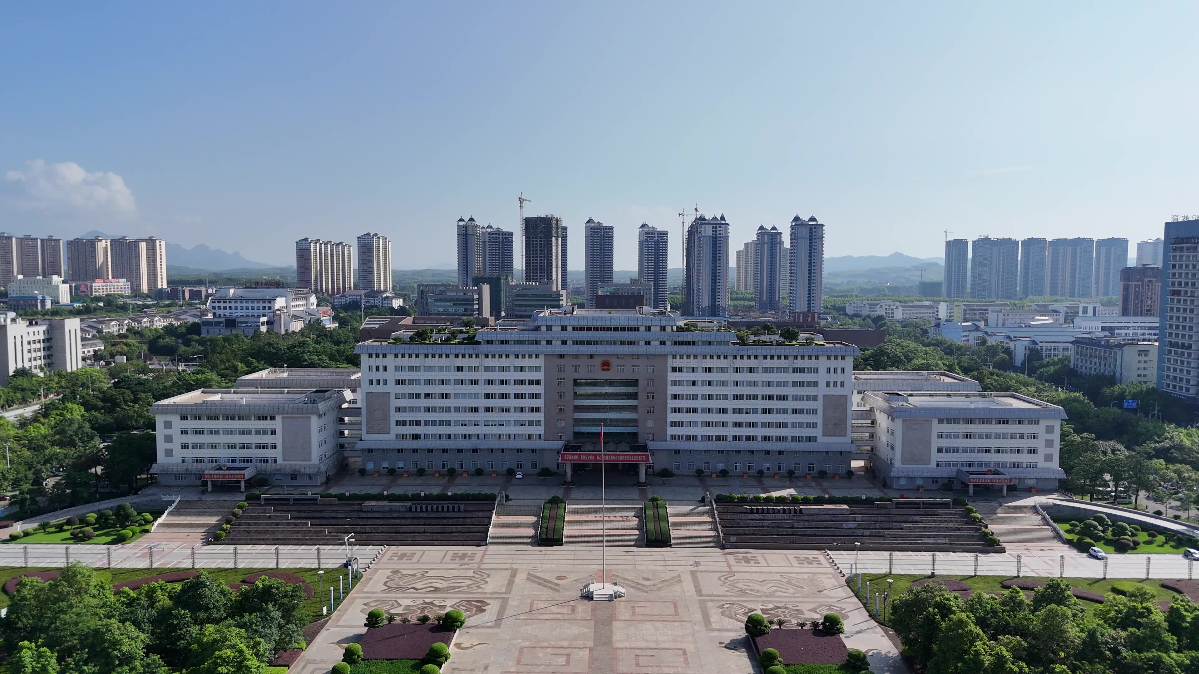 广西来宾市政府航拍