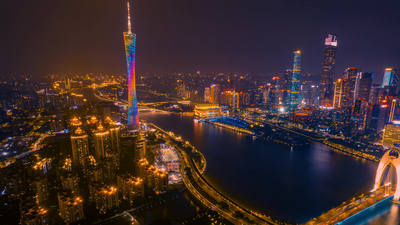 8K广州繁华CBD广州塔珠江夜景城市宣传延时视频实拍