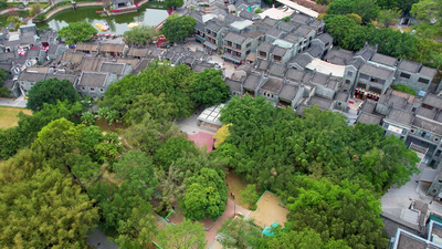 香妃园实拍视频素材4K广州岭南印象园4A景区航拍视频视频实拍