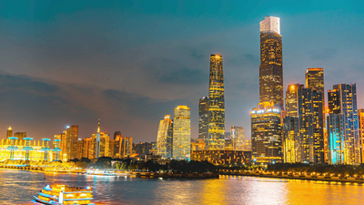 8K实拍广州国际金融中心夜景商务建筑视频实拍