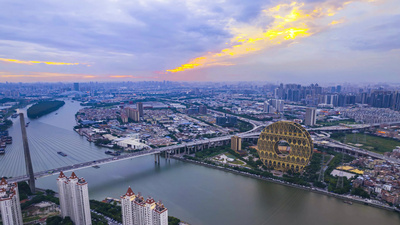 8K广州圆大厦建筑延时合集