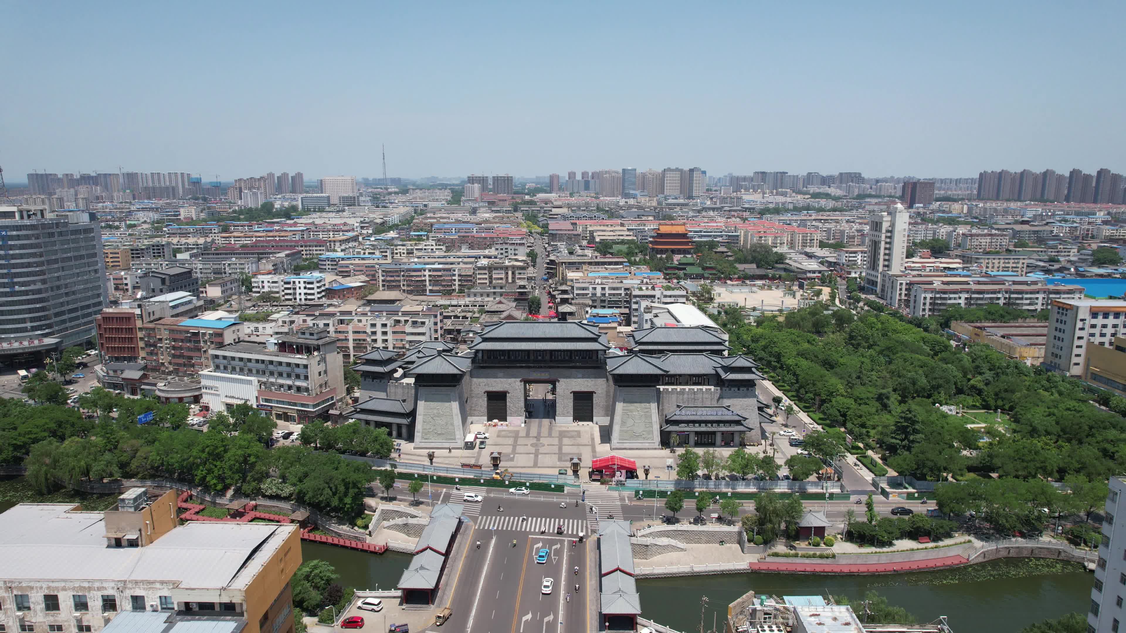 河南许昌曹魏古城航拍