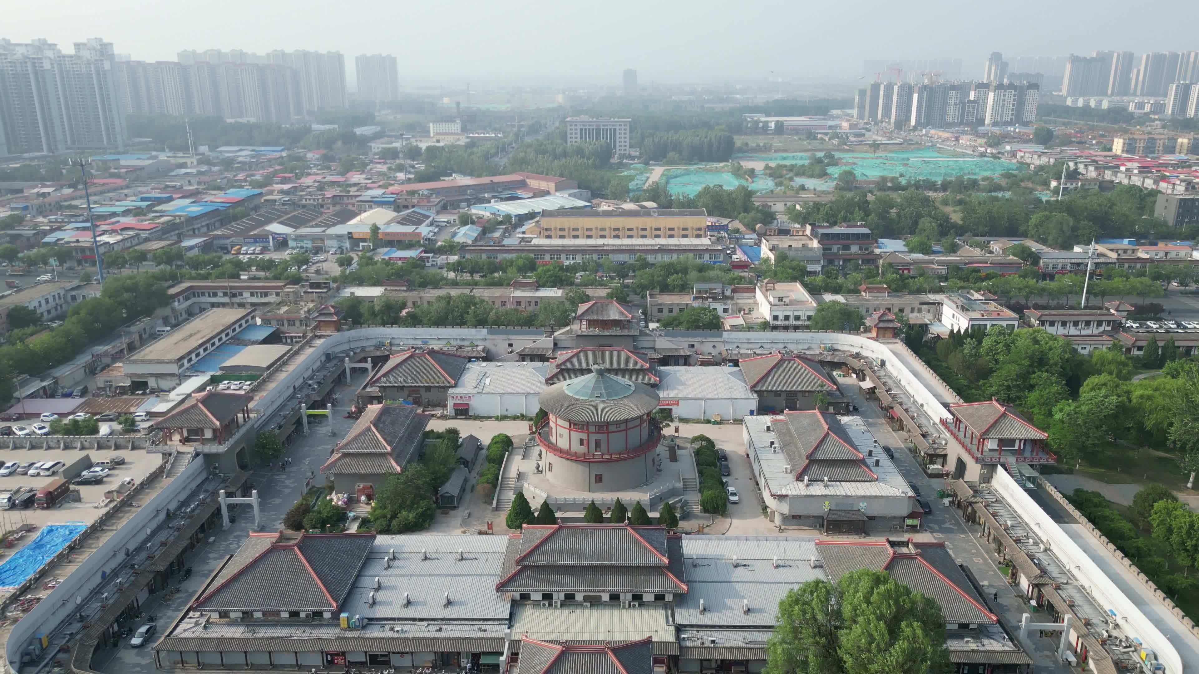 邯郸赵苑公园景区航拍