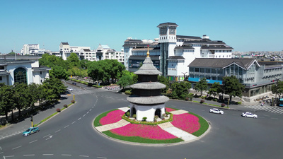 江苏扬州文昌阁历史文化古建筑航拍