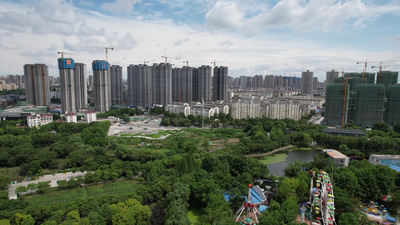 江苏淮安城市风光周恩来故居航拍 