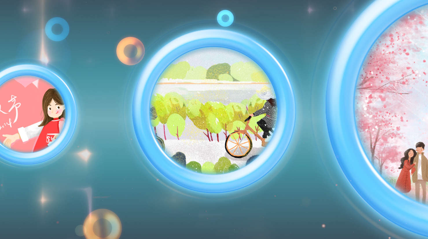 唯美粒子卡通图文照片宣传pr模板视频特效素材-千库网