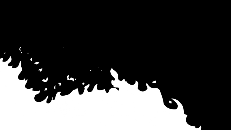 带通道免抠黑白火焰流体效果转场视频