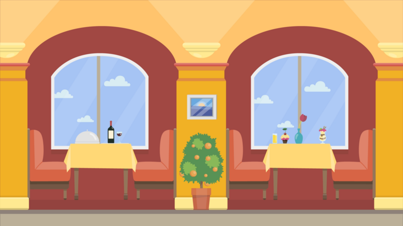 mg动画配件场景之餐厅动画视频素材