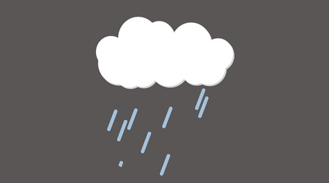卡通云朵下雨天气气象动画透明通道视频素材