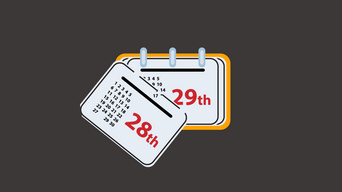 卡通日历撕掉动画透明通道视频素材