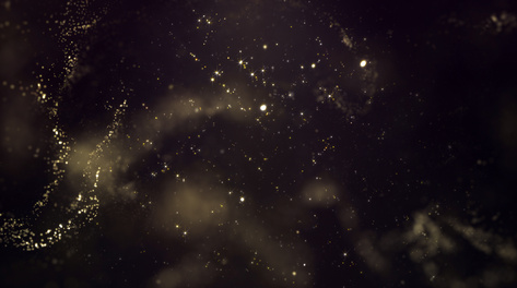 大气金色粒子光效转场背景视频