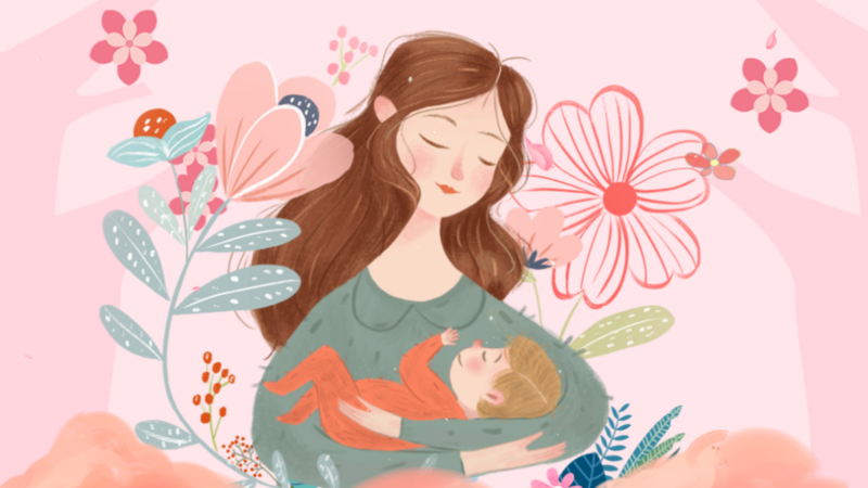 母亲节唯美清新粉色动态背景