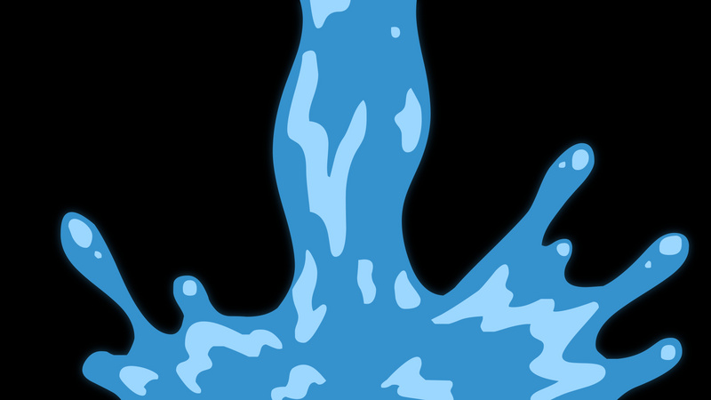 水流灌满屏幕退去动画转场透明通道