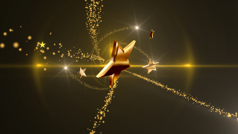 炫酷金色星星粒子旋转转场过渡透明通道视频特效素材-千库网