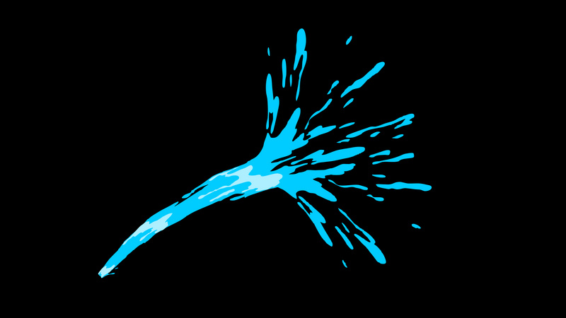 卡通水流喷射循环动画透明通道