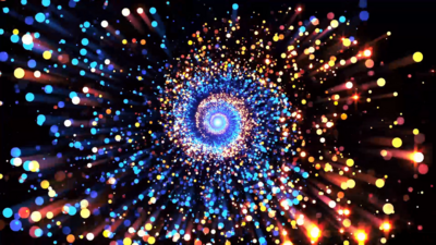 舞台LED华丽幻彩粒子动态背景展示