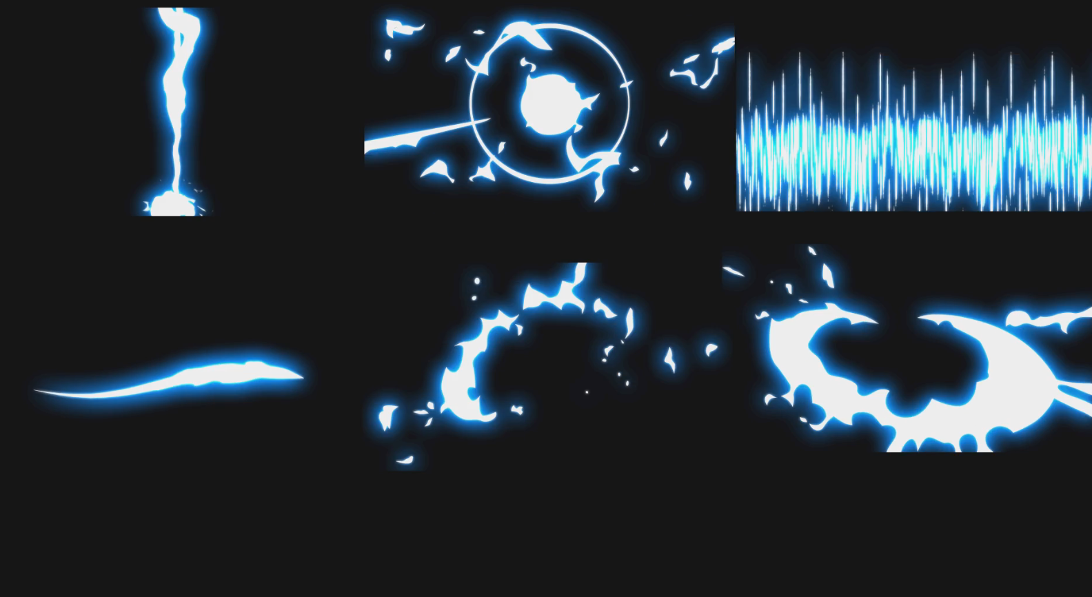 6款卡通二维游戏能力光效后期免抠应用视频特效素材-千库网