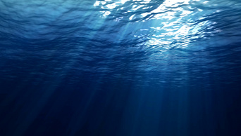 蓝色海底水波光效动态背景