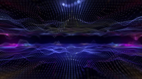 led波浪粒子大屏炫彩内容背景循环应用