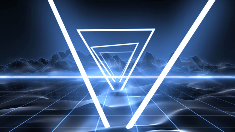 蓝色穿梭舞台背景展示ae模板