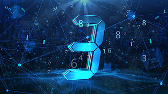 科技感数字三维空间冲击波10秒倒计时模板