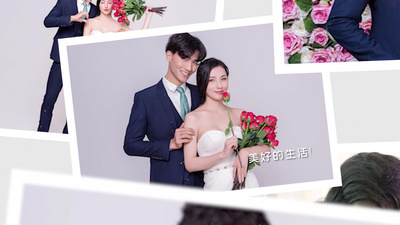 高清视频素材唯美浪漫婚礼爱情故事相册PR模板