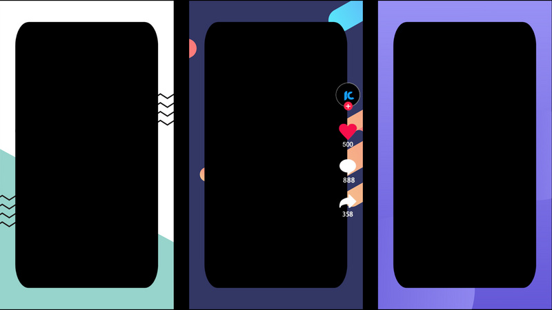 抖音快手短视频竖屏边框pr模板