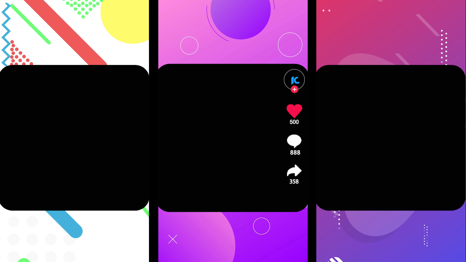 6组抖音短视频界面视频框pr模板视频特效素材-千库网