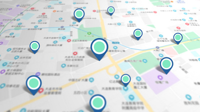创意地图定位标注ae模板