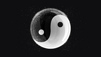 免抠立体透明太极阴阳八卦挂件素材视频