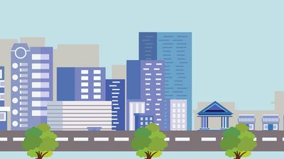 高清视频素材MG卡通城市街道场景ae模板