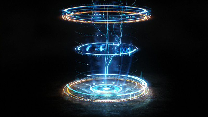 炫酷科技感能量电流logo片头视频特效素材-千库网