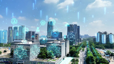 高清视频素材科技风人工智能智慧城市视频模板