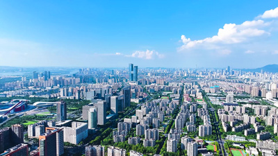 4K航拍南京河西金鹰世界南京地标视频实拍