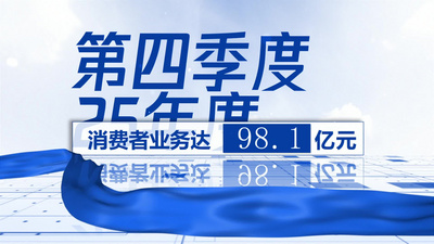 大气蓝色科技感年终数据ae模板视频模板