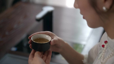 古典茶艺喝茶升格画面实拍视频实拍