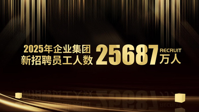 高清视频素材原创黑金大气简洁企业年终数据总结视频素材