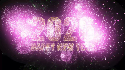 烟花新年元旦跨年2026文字片头视频